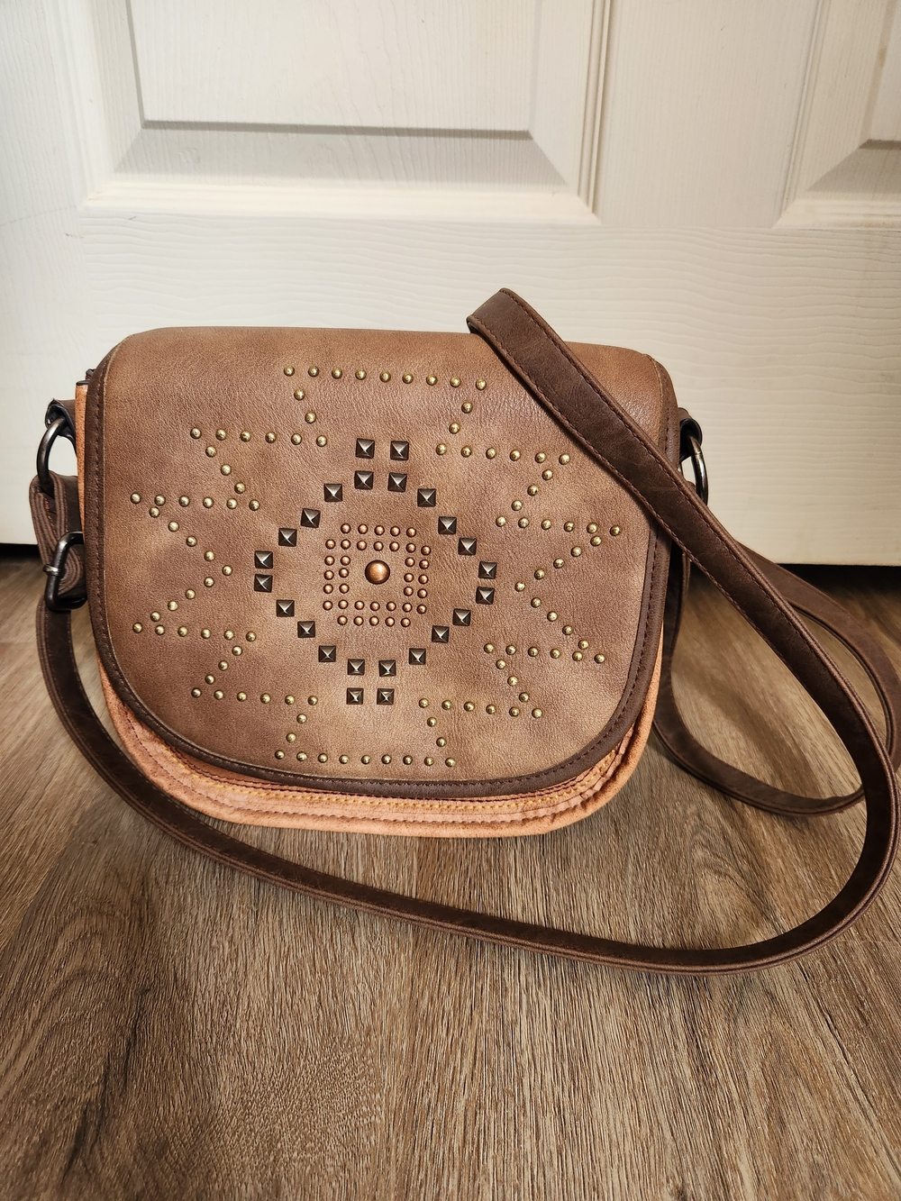 Justin Brown Studded Crossbody Bag
